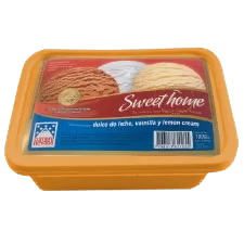 Dulce de leche, vainilla y lemon cream.<br />
1Kg.